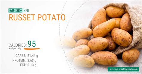 How many calories are in baked russet potato - calories, carbs, nutrition