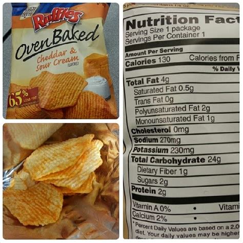 How many calories are in baked sour cream chips - calories, carbs, nutrition