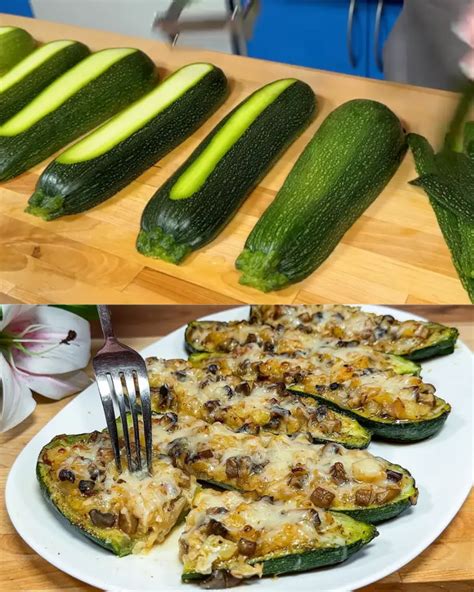 How many calories are in baked stuffed zucchini - calories, carbs, nutrition