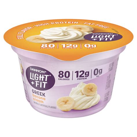 How many calories are in banana cream greek yogurt - calories, carbs, nutrition