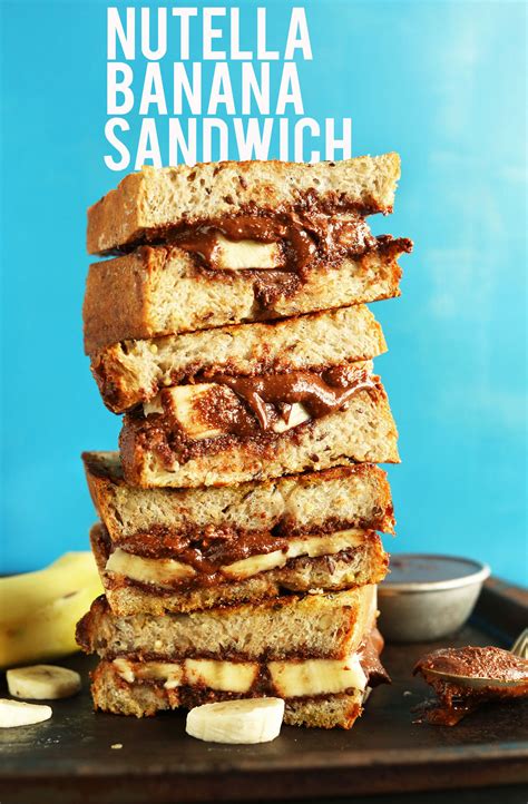 How many calories are in banana nutella sandwich - calories, carbs, nutrition