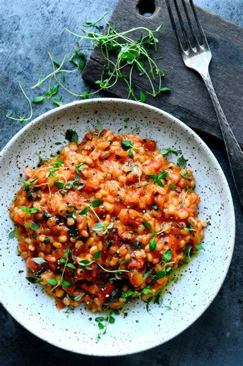 How many calories are in barley tomato risotto - calories, carbs, nutrition