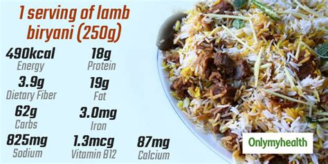 How many calories are in basmati vegetarian biryani - calories, carbs, nutrition