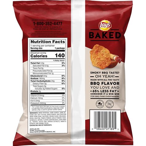 How many calories are in bbq potato chips - calories, carbs, nutrition