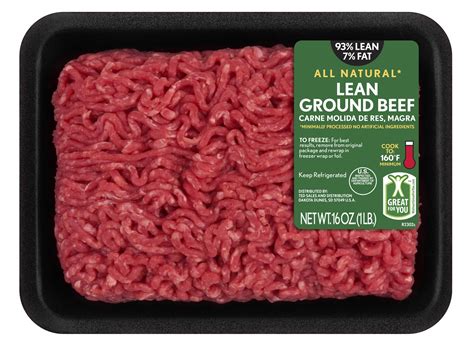 How many calories are in beef, ground, 93% lean meat / 7% fat, loaf, cooked, baked - calories, carbs, nutrition