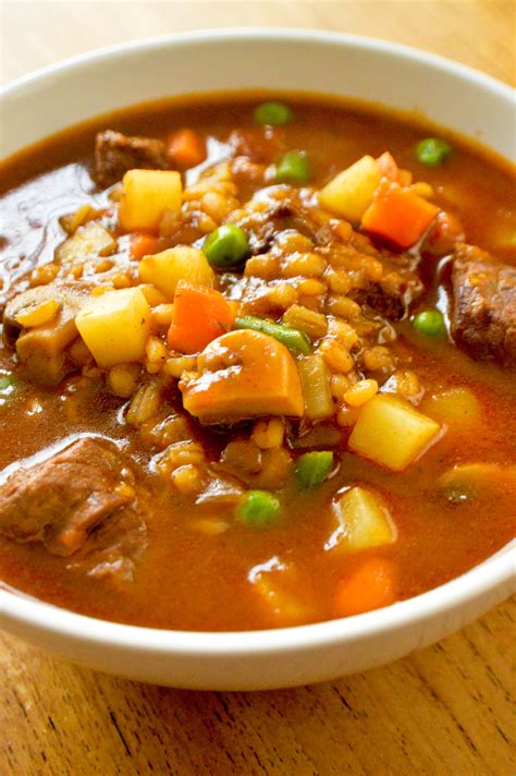 How many calories are in beef and barley stew - calories, carbs, nutrition