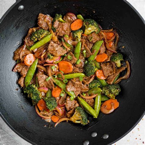 How many calories are in beef and vegetable stir fry - calories, carbs, nutrition