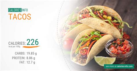 How many calories are in beef chilli tacos - calories, carbs, nutrition