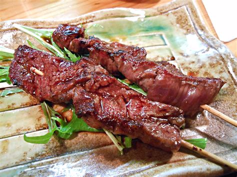 How many calories are in beef flank yakitori skewer 2 ea - calories, carbs, nutrition