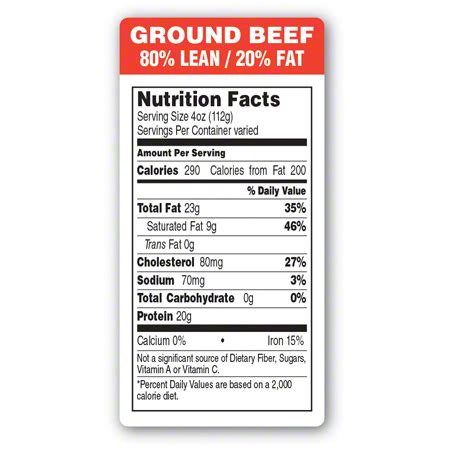 How many calories are in beef ground 80/20 peas & potatotes - calories, carbs, nutrition