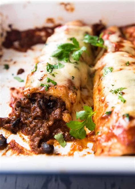 How many calories are in beef machaca enchiladas - calories, carbs, nutrition