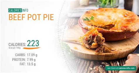 How many calories are in beef pot pie - calories, carbs, nutrition