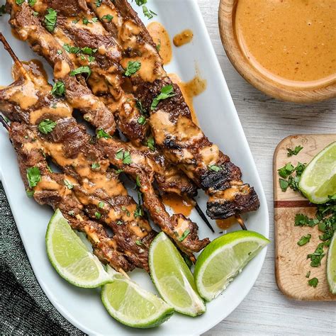 How many calories are in beef satay with peanut sauce-occ - calories, carbs, nutrition