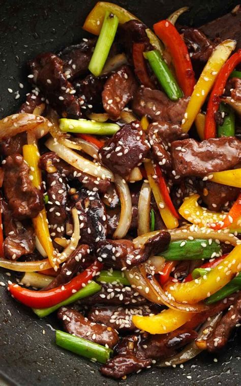 How many calories are in beef strip stir fry with pea pods - calories, carbs, nutrition