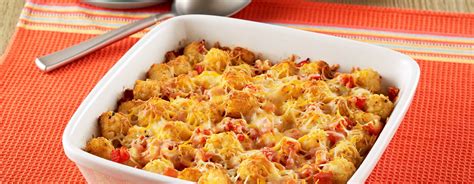 How many calories are in beef tater puff casserole - calories, carbs, nutrition