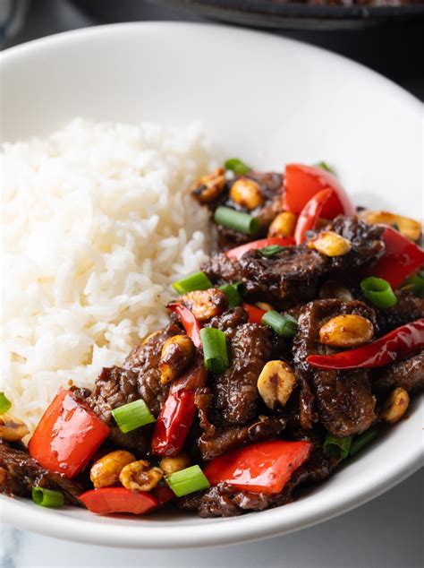 How many calories are in beef top round stir fry kung pao - calories, carbs, nutrition