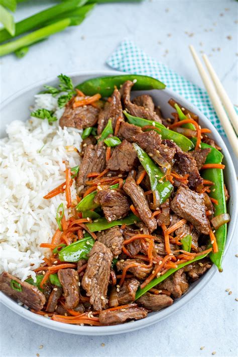 How many calories are in beef topping stir fry and pea pods - calories, carbs, nutrition