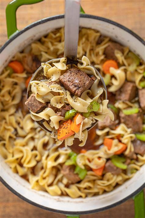 How many calories are in beef vegetable noodle soup - calories, carbs, nutrition