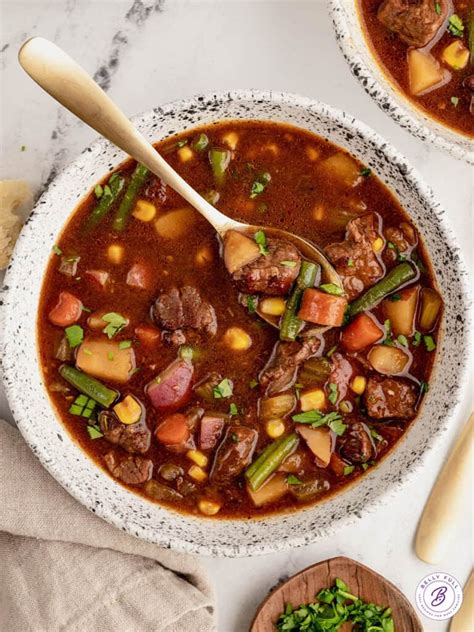 How many calories are in beef vegetable soup - calories, carbs, nutrition