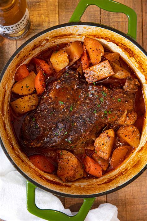 How many calories are in beer braised pot roast - calories, carbs, nutrition