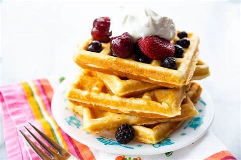 How many calories are in belgian waffles - large conv. - calories, carbs, nutrition