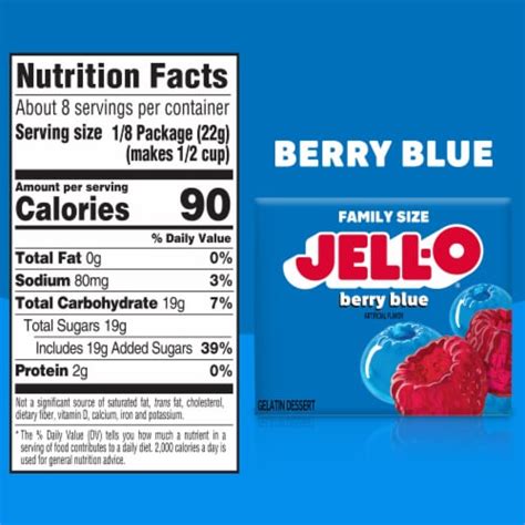 How many calories are in berry blue gelatin-sm - calories, carbs, nutrition