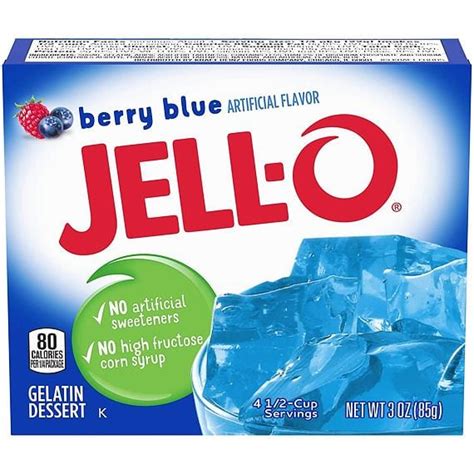 How many calories are in berry blue jell-o cup - calories, carbs, nutrition