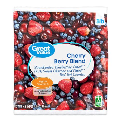 How many calories are in berry cherry blend - calories, carbs, nutrition