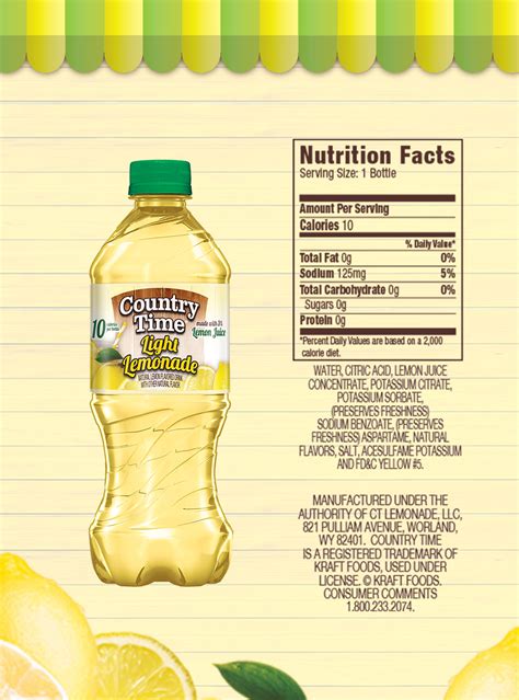 How many calories are in bev lemonade country time 8 fl oz - calories, carbs, nutrition