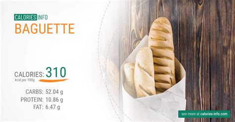 How many calories are in bistro style baguette - calories, carbs, nutrition