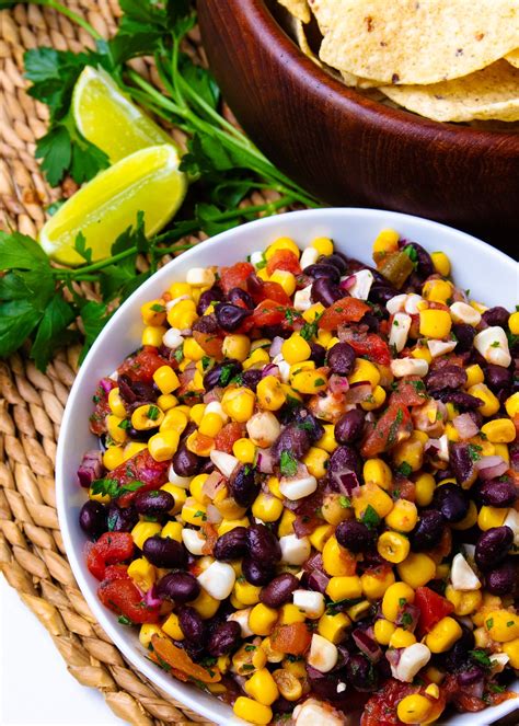 How many calories are in black bean and corn salsa - calories, carbs, nutrition