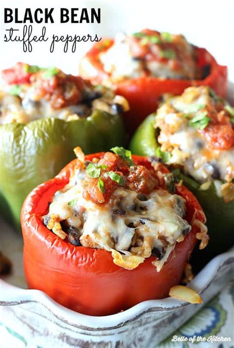 How many calories are in black bean stuffed pepper - calories, carbs, nutrition