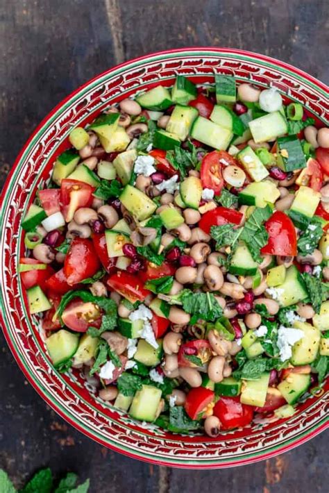 How many calories are in black-eyed pea salad - calories, carbs, nutrition