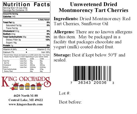 How many calories are in blendables cherry orchard parfait - calories, carbs, nutrition