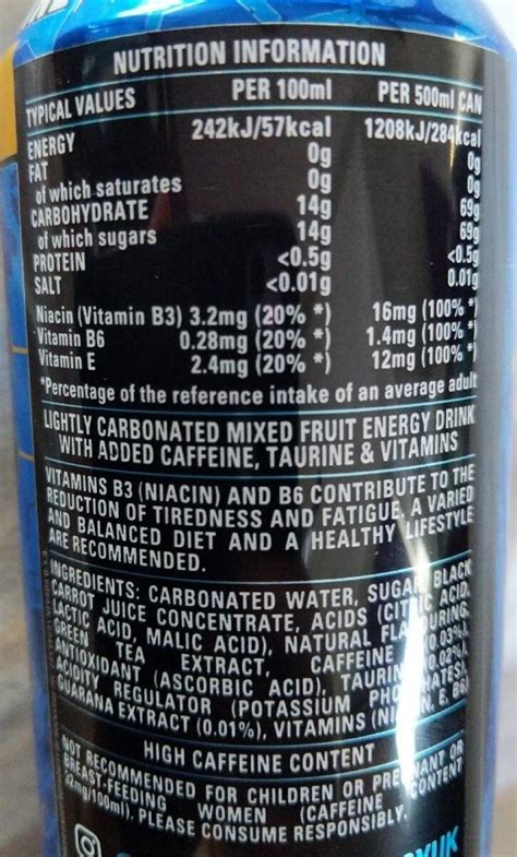 How many calories are in blueberry -cran granata drink - calories, carbs, nutrition