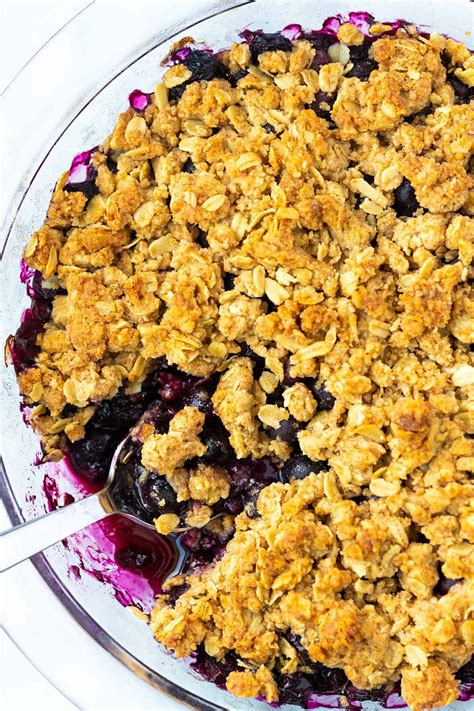 How many calories are in blueberry crumble - calories, carbs, nutrition