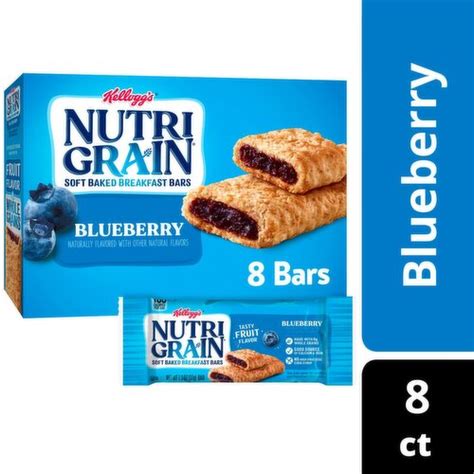 How many calories are in blueberry nutrigrain bar - calories, carbs, nutrition