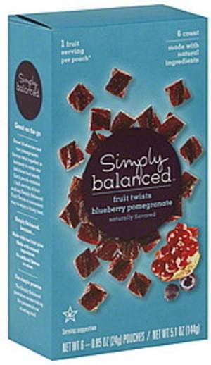 How many calories are in blueberry pomegranate fruit twists - calories, carbs, nutrition