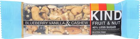 How many calories are in blueberry vanilla and cashew - calories, carbs, nutrition