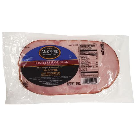 How many calories are in boneless ham steak - calories, carbs, nutrition