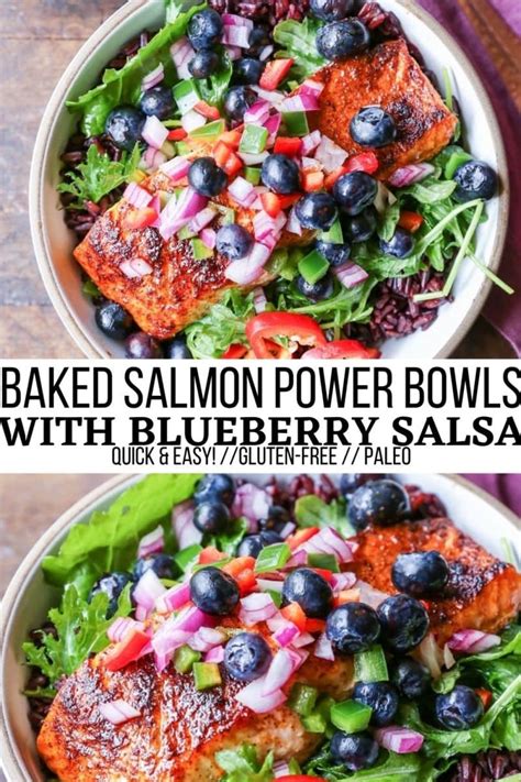 How many calories are in bourbon salmon with blueberry salsa - calories, carbs, nutrition