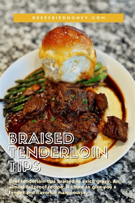 How many calories are in braised beef tenderloin tips with a pinot noir demi glace - calories, carbs, nutrition