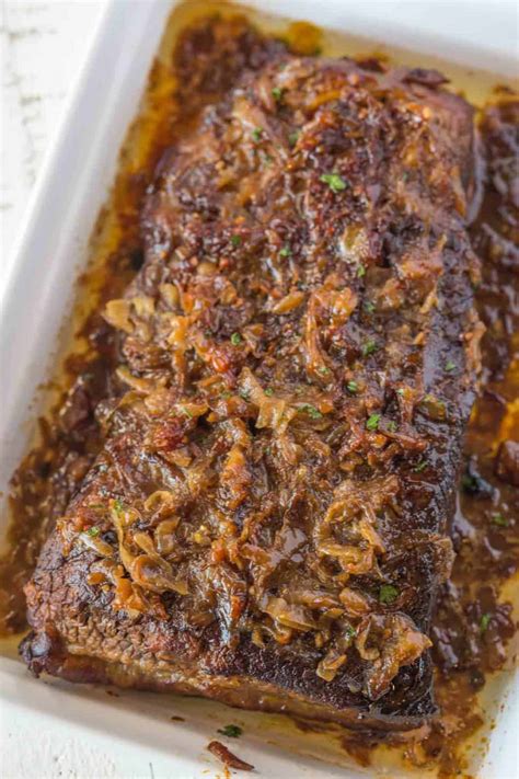 How many calories are in braised brisket with caramelized onions - calories, carbs, nutrition