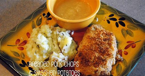 How many calories are in breaded pork chops with smashed potato and vegetable - calories, carbs, nutrition