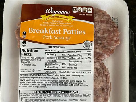 How many calories are in breakfast sausage - calories, carbs, nutrition