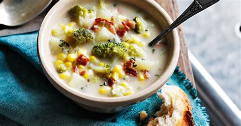 How many calories are in broccoli and corn chowder - calories, carbs, nutrition