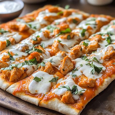 How many calories are in buffalo chicken flatbread pizza - calories, carbs, nutrition