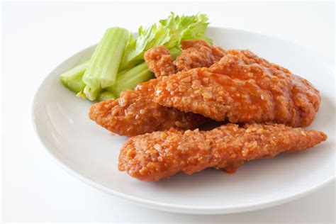 How many calories are in buffalo-style chicken fingers - calories, carbs, nutrition