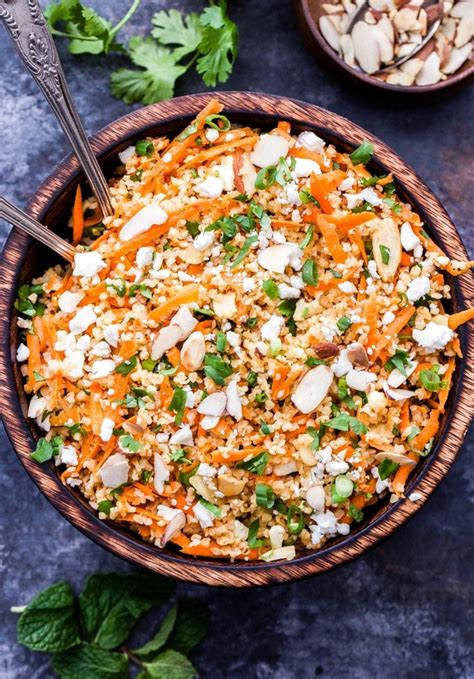 How many calories are in bulgar salad with almonds - calories, carbs, nutrition