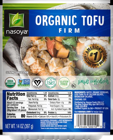 How many calories are in cajun tofu - calories, carbs, nutrition